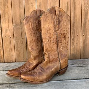 Corral Vintage Tan Cowhide Snip Toe 
